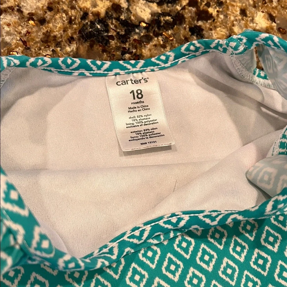 Carter's Girls One Piece Swimsuit, Size 18 Months